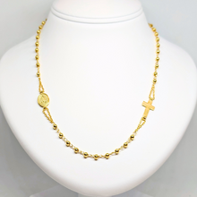 Load image into Gallery viewer, 925 Silver Rosary Necklace with Fatima Medal