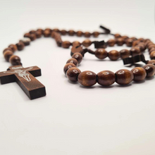 Load image into Gallery viewer, Holy Spirit Wood Rosary of Fatima