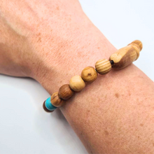 Load image into Gallery viewer, Saint Benedict Wood Bracelet