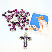 Load image into Gallery viewer, Our Lady Heart Purple Rosary