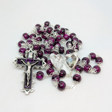 Load image into Gallery viewer, Our Lady Heart Purple Rosary