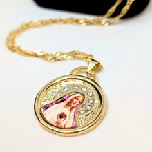 Load image into Gallery viewer, Our Lady of Fatima Necklace - Zirconia