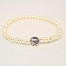 Load image into Gallery viewer, Our Lady of Fatima Pearl Bracelet with Medal