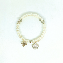 Load image into Gallery viewer, Pearl Rosary Bracelet