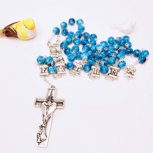 Load image into Gallery viewer, Pope Francis Blue Rosary