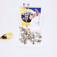 Load image into Gallery viewer, Pope Francis Grey Rosary