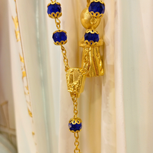 Load image into Gallery viewer, Premium Blue and Golden Rosary of Fatima