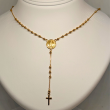 Load image into Gallery viewer, Rosary Necklace - Apparitions of Our Lady of Fatima - 19.2Kt Gold