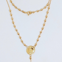 Load image into Gallery viewer, Rosary Necklace - Apparitions of Our Lady of Fatima - 19.2Kt Gold