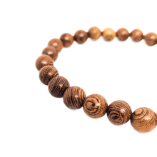 Load image into Gallery viewer, Teak wood Bracelet with Metal Cross