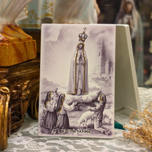 Load image into Gallery viewer, Wood Plaque Apparitions of Our Lady of Fatima