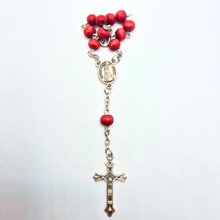 Load image into Gallery viewer, Wood Rose Decade Rosary
