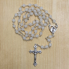 Load image into Gallery viewer, Light Glass Rosary - White