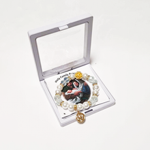 Load image into Gallery viewer, Holy Family Golden Blue Bracelet