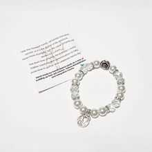 Load image into Gallery viewer, Holy Family Silver Blue Bracelet