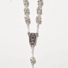 Load image into Gallery viewer, Premium Silver with Translucent Crystals Rosary of Fatima