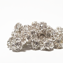 Load image into Gallery viewer, Premium Silver with Translucent Crystals Rosary of Fatima