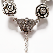 Load image into Gallery viewer, Silver Decade Rosary Roses