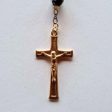 Load image into Gallery viewer, Centennial Black & Gold Murano Rosary