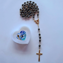 Load image into Gallery viewer, Centennial Black & Gold Murano Rosary
