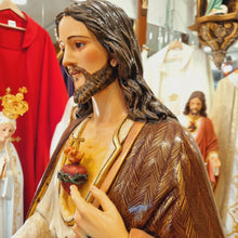 Cargar imagen en el visor de la galería, [Wood] Sacred Heart of Jesus [41.3&#39;&#39; | 105cm]
