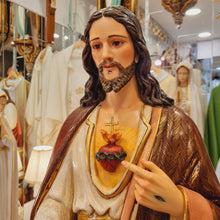Cargar imagen en el visor de la galería, [Wood] Sacred Heart of Jesus [41.3&#39;&#39; | 105cm]
