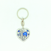 Load image into Gallery viewer, Apparitions Of Our Lady of Fatima Heart Keychain
