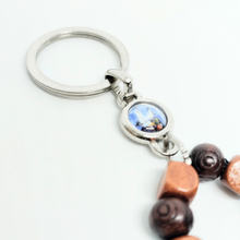 Cargar imagen en el visor de la galería, Decade Rosary Wood Keychain
