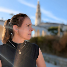 Load image into Gallery viewer, Natural Stone Chain Necklace with Fatima Medal
