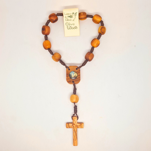 Olive Wood Decade Rosary - Apparitions of Our Lady of Fatima