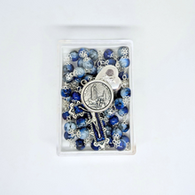 Load image into Gallery viewer, Our Lady Heart Blue Rosary
