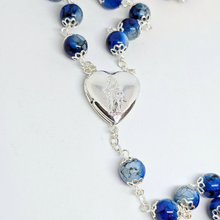 Load image into Gallery viewer, Our Lady Heart Blue Rosary
