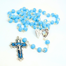 Cargar imagen en el visor de la galería, Our Lady Heart Light Blue Rosary
