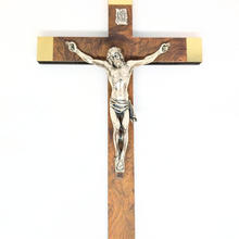 Load image into Gallery viewer, Replica of Sister Lucia&#39;s Crucifix – Wooden Cross with Silver Corpus
