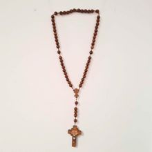 Cargar imagen en el visor de la galería, Saint Benedict Wood Wall Rosary
