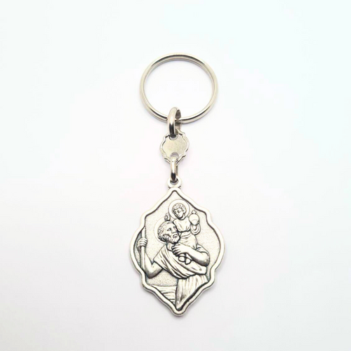 Saint Christopher Metal Keychain