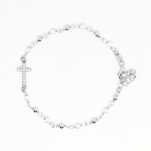 Cargar imagen en el visor de la galería, Silver Cross Bracelet with Zirconia [925 Silver]
