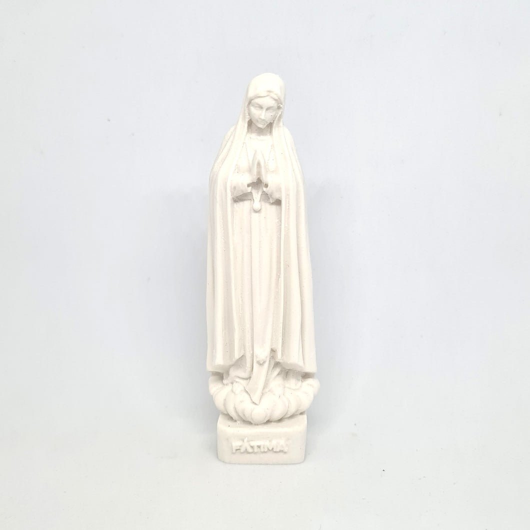 White Statue of Our Lady of Fatima [3.5'' | 9cm]
