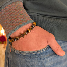 Load image into Gallery viewer, Our Lady of Fatima Bracelet with cross [Natural Stone]
