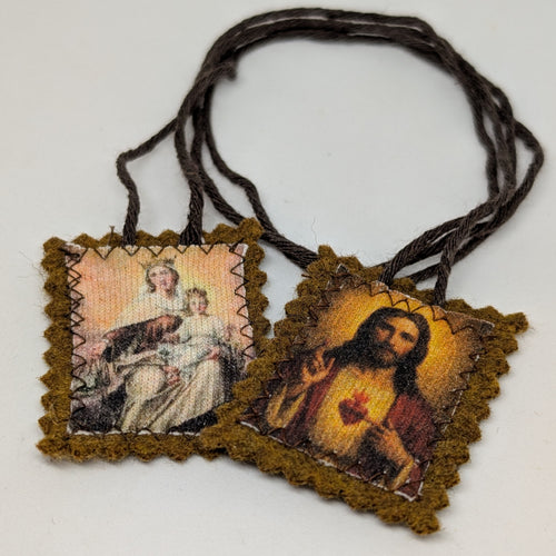 Our Lady of Mount Carmel Scapular - 100% Portuguese Wool