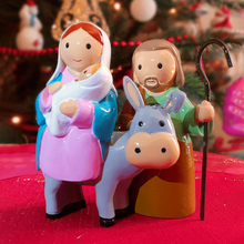 Carregar imagem no visualizador da galeria, Children&#39;s Nativity Set - Flight to Egypt | 3.94&#39;&#39; | 10cm
