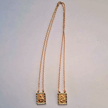 Cargar imagen en el visor de la galería, Golden Scapular - Our Lady of Mount Carmel and Sacred Heart of Jesus

