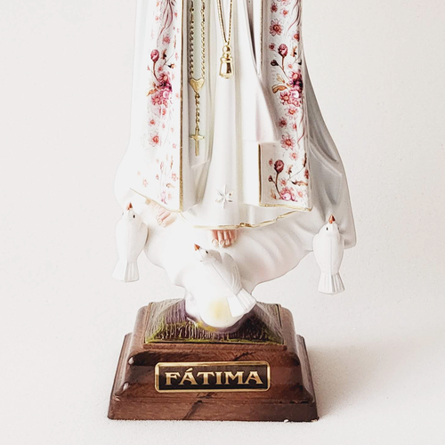 Our Lady of Fatima - Rose Flowers - Crystal eyes - 11.8'' | 30cm