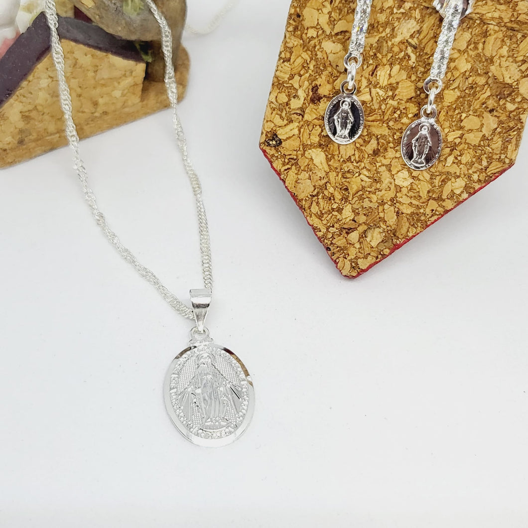 Pendant and Earrings Set - Miraculous Medal