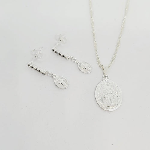 Pendant and Earrings Set - Miraculous Medal