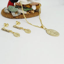 Load image into Gallery viewer, Pendant and Earrings Set - Miraculous Medal [Gold Veneer]
