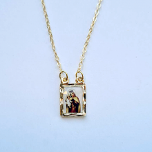 Cargar imagen en el visor de la galería, Scapular - Our Lady of Mount Carmel and Sacred Heart of Jesus
