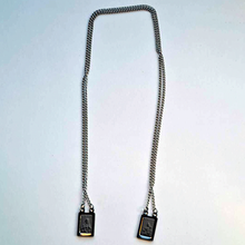 Cargar imagen en el visor de la galería, Silver Scapular - Our Lady of Mount Carmel and Sacred Heart of Jesus

