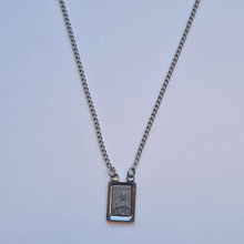 Cargar imagen en el visor de la galería, Silver Scapular - Our Lady of Mount Carmel and Sacred Heart of Jesus
