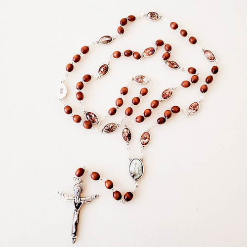 Stations of the Cross Wood Rosary